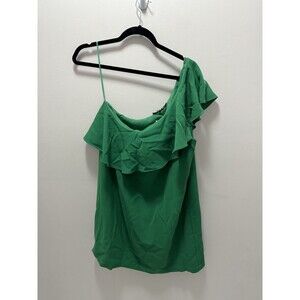Sugar Lips Ruffle One Shoulder Mini Dress Green‎ NWT Size Xl